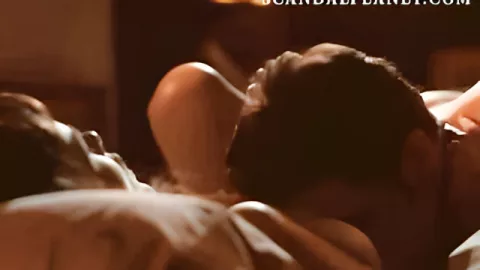 Maria Casadevall shines naked tits with pointed nipples in a bed scene