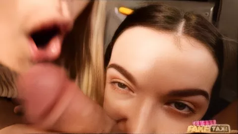 Lucky Chris fucked two beauties in a taxi on his birthday