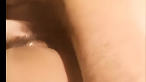 Giant cock behind the cheek, between the tits and in the pussy of a blonde in retro porn