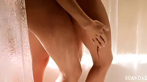 Naked Elizabeth Mitchell washes young Angelina Jolie in the shower