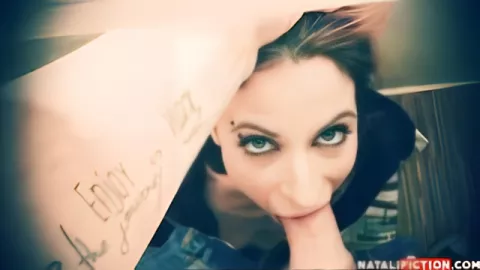 Fucked in the mouth of a chick who finished from a vibrator on her knees